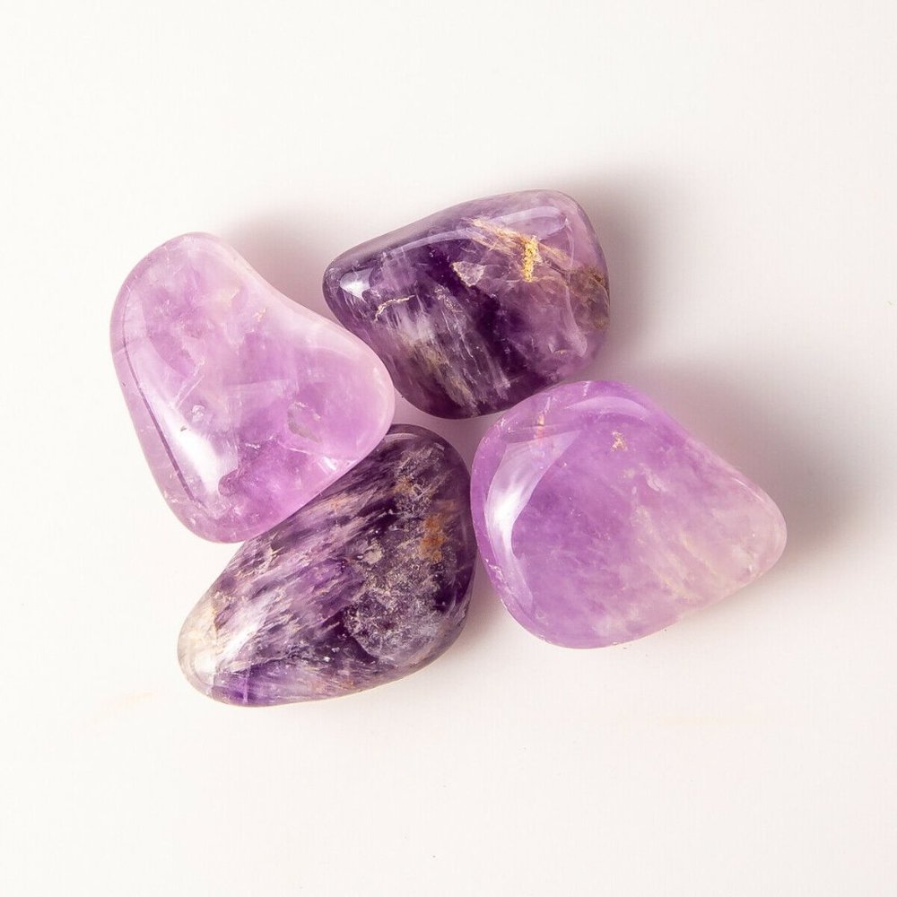 50g Tumbled Maraba Amethyst Gemstone Crystals 3-6 Stones Gem Rock Specimens